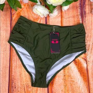 NWT Shekini High Waisted Swim Bikini Bottoms 1610